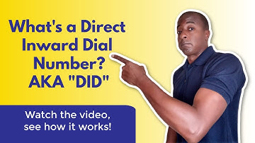 What is a direct inward dial number? (DID)
