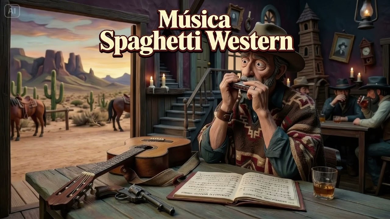 instrumental, ambient spaghetti western, cinematic Music 