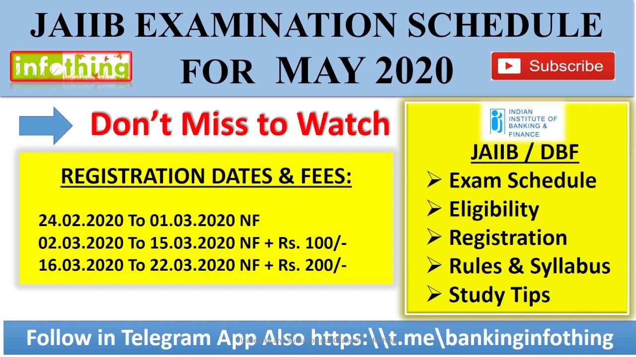 JAIIB MAY 2020 Exam Dates,Registration Dates,Exam Pattern  [ PART 1 ] | JAIIB EXAM 2020 | IIBF 2020