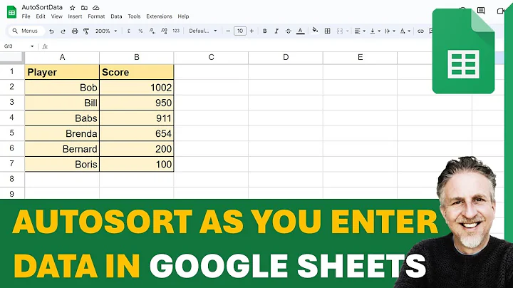 How to Automatically Sort Data in Google Sheets | Sort as You Type