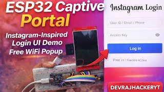 ESP32 Free WiFi Login Page | Instagram-Style UI Demo | Captive Portal Hindi screenshot 1