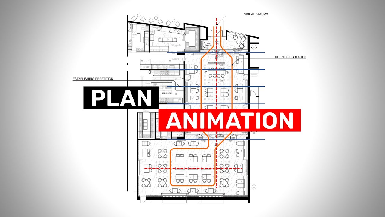 ARCHITECTURAL PLAN ANIMATION | FRENCH Restaurant - YouTube