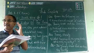 Std 6th English unit 1.1  Don