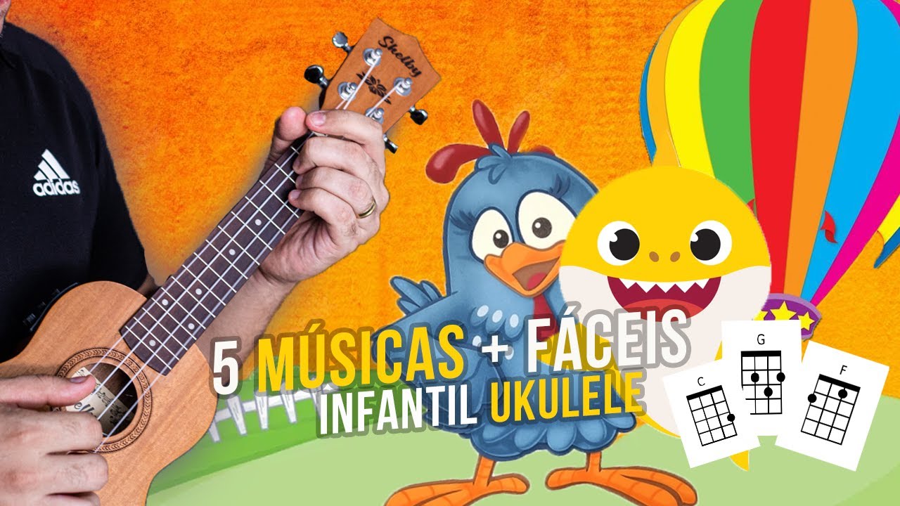 Como Tocar 5 músicas Infantis SUPER FÁCEIS no ukulele