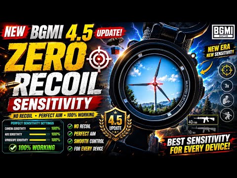 🔥PUBG MOBILE/BGMI SENSITIVITY SETTINGS 2026 |✅BEST SCOPE SENSITIVITY SETTINGS | NEW UPDATE 4.5 CODE.