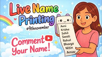 Live Name Printing ✨ Comment Your Name❤️