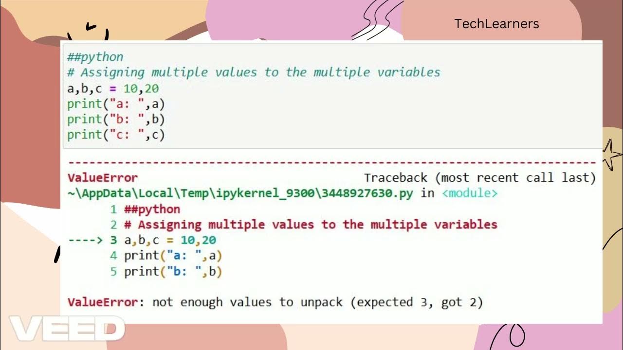 Assigning multiple values to Multiple variables in Python #python l ...