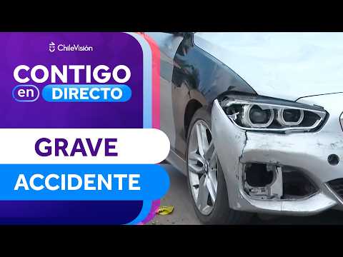 RESTRICTED LANE: Car and motorcycle involved in major crash in Huechuraba - Contigo en Directo