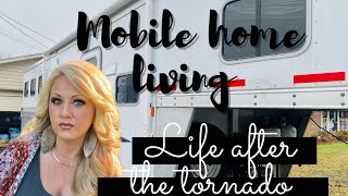 Mobile Home Living, Life after losing our home to a Tornado, Living in a horse trailer