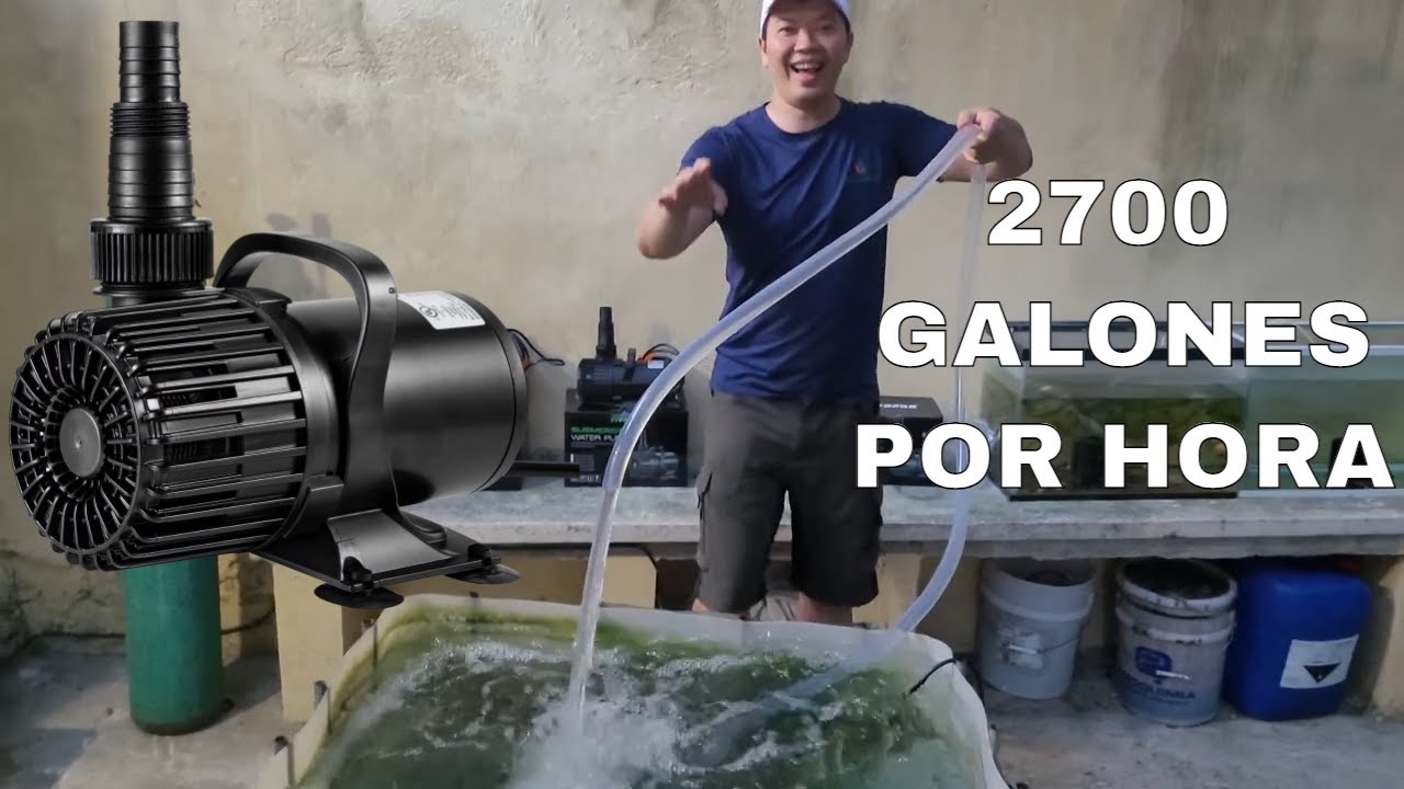 Prueba de la bomba sumergible 2700 GPH Vivosun