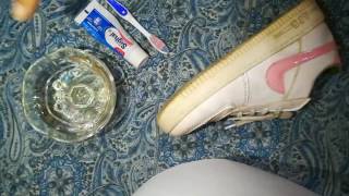 اسهل طريقه لتنظيف الحذاء الابيض👟ب معجون الاسنان والنتيجه بياض ناصع 👍/How to clean white shoes