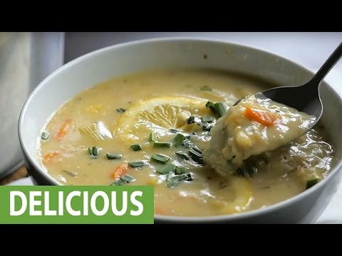 Lemon chicken quinoa soup