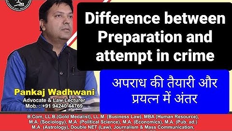Difference । Preparation । Attempt । @laweasyclasses । stage of crime । judiciary । LLB । ADPO । ...
