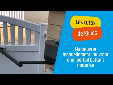 Manœuvrer manuellement l'ouvrant d'un portail battant motorisé