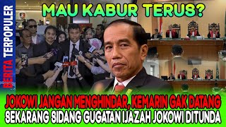Download Lagu MAU KABUR TERUS…!!JOKOWI MENGHINDAR KEMARIN GAK DATANG SEKARANG SIDANG GUGATAN IJAZAH JOKOWI DITUNDA MP3