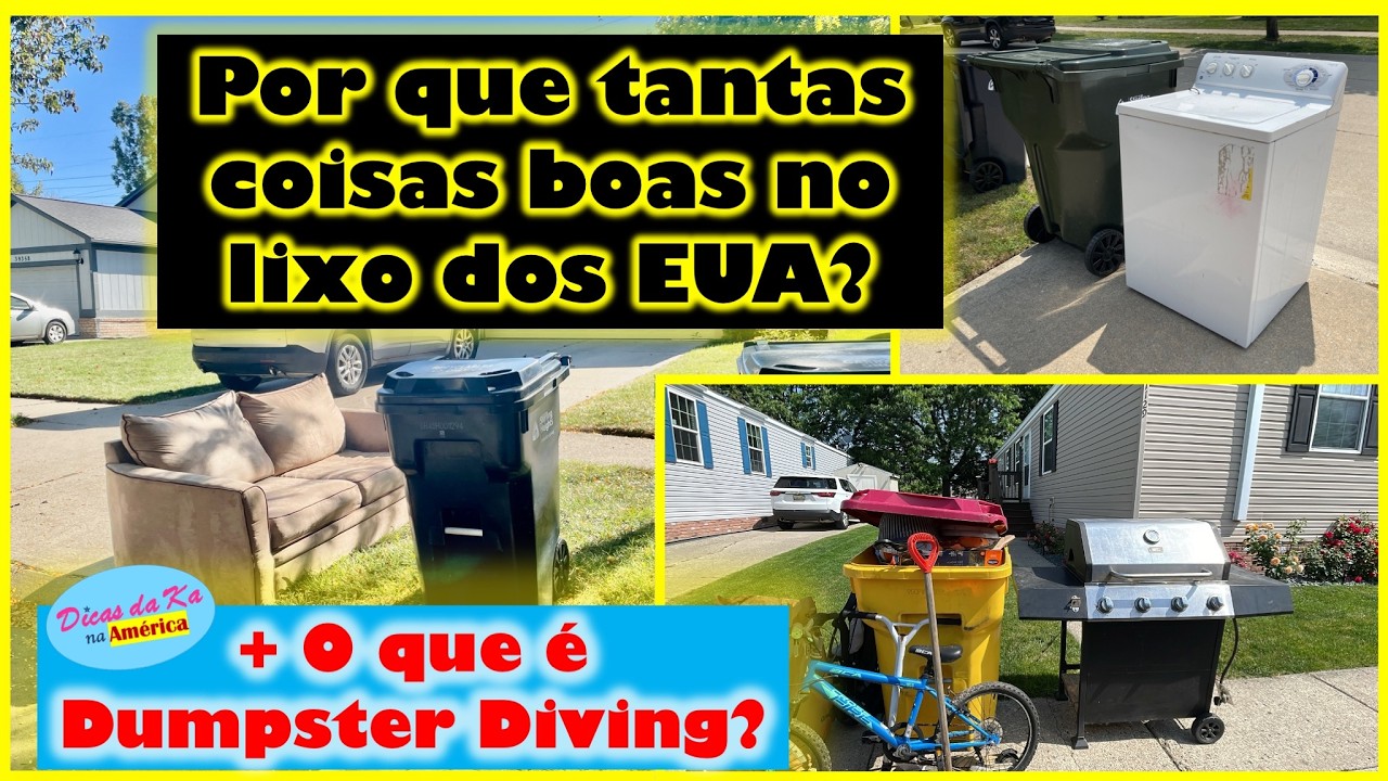 Lixo dos Estados Unidos/ O que os americanos jogam no lixo / O que é Dumpster Diving / #lixoaoluxo