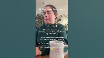 How to Avoid Distractions