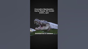 Bombardiro crocodilo 3D game ready  character in Blender #3dmodeling #blender3d #character #gamedev