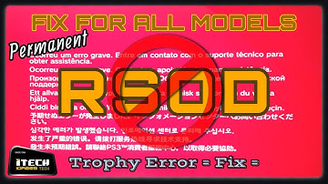 ps3 rood scherm van de dood (RSoD) + Trofee-fout = Oplossing =