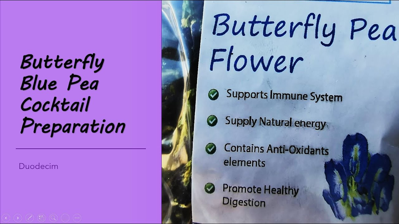 Blue Pea cocktail preparation