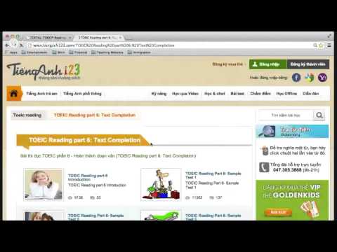 Video TOEIC: Reading Part 6 - youtube