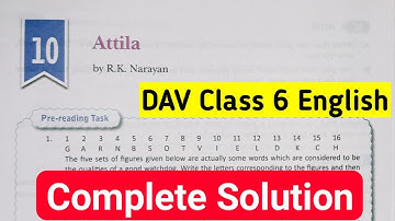 ||DAV Class 6 English Chapter 10 Attila Solution||@StudyWithDeep ||