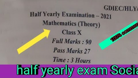 class 10 general mathematics question paper half yearly exam 2021-22@ram sir