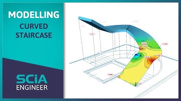 SCIA Engineer: modelling of a curved staircase