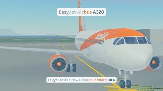 First Flight EasyJet Airbus A320 Tokyo ITKO To New Greater Rockford IRFD