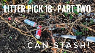 Litter Pick 18.2. More fun finds, canal beauty and cans everywhere. #litter #environment #trash #fun