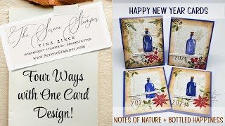 Four Ways with One Card Design | HAPPY NEW YEAR & ALL OCCASION CARDS! by The Serene Stamper 2,884 views 4 months ago 15 minutes