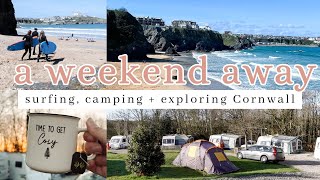 Weekend Away Camping In Cornwall | surfing, cosy evenings, exploring Newquay + Perranporth
