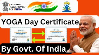 Yoga Day Free Certificate 2023 | International Yoga Day Certificate | Government Yoga Certificate