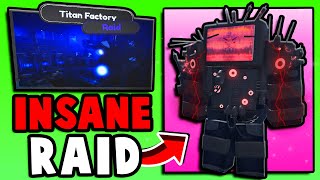 UPGRADED TITAN CINEMA GUY vs. NEW TITAN FACTORY RAID! (Titan Tower Defense)