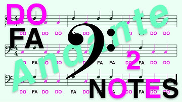 Bass (F) Clef, Do Re... (Ti): Learn to Read the FA and DO Notes in 1 Minute (Andante, 2 Notes)