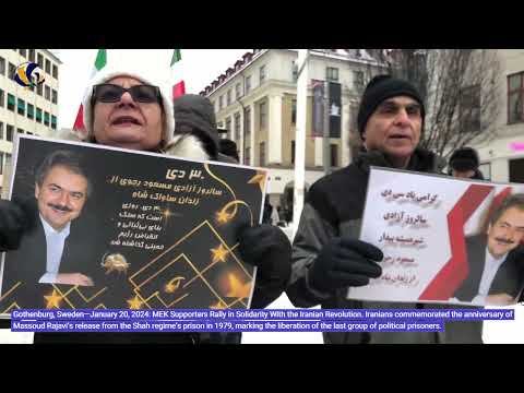 Gothenburg—January 20, 2024: MEK Supporters Held a Rally in Solidarity With the Iran Revolution