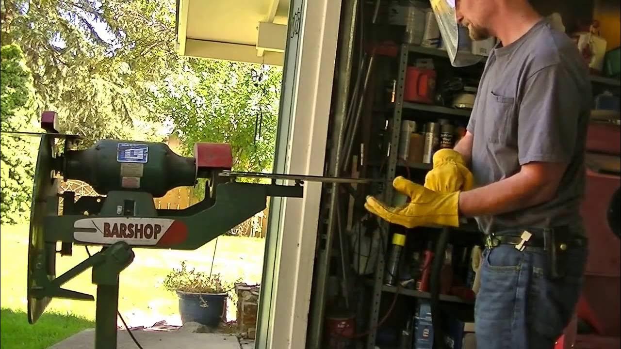 Grinding & Refinishing a Chainsaw Bar Using a YouTube