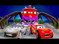 Lightning mcqueen and mater vs fire truck choo choo pixar cars apocalypse in  beamngdrive