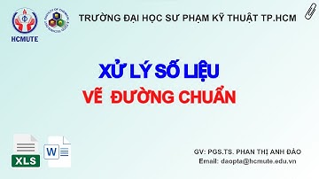 HƯỚNG DẪN VẼ ĐƯỜNG CHUẨN TRÊN EXCEL