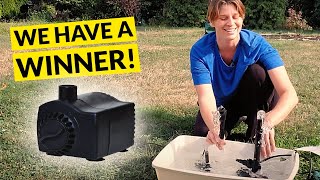 Electric vs. solar fountain pump test  best solar fountain pump with battery backup