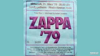 Frank Zappa - Montana/Dirty Love, Rhein-Neckar-Halle, Eppelheim, Germany, March 21, 1979