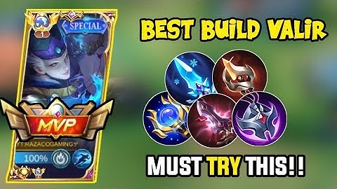 VALIR BEST BUILD & EMBLEM 2023 IN SOLO RANKED~MLBB