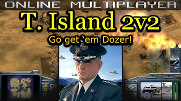 Tournament Island 2v2 - Air Force General - No Rules | C&C Generals Zero Hour | No Commentary