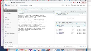 Week 1 Connect RStudio Cloud to GitHub