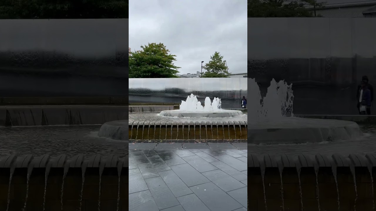 Gorgeous fountain in front of Sheffield train station. | Sheffield UK