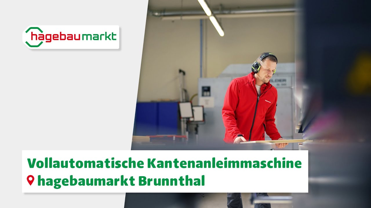 Holzzuschnitt - Neue und vollautomatische Kantenanleimmaschine in Brunnthal