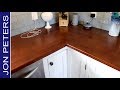 Wooden Countertop Miter Joint 4 Years later + LED Cabinet Lighting Wooden Countertop Miter Joint 4 Years later + LED Cabinet Lighting