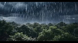 Peaceful Sound of Rain, Rolling Thunder, and Flashes of Lightning