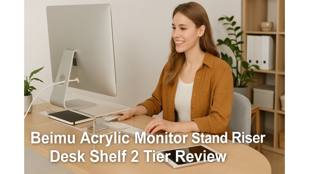 🖥️ Beimu Acrylic Monitor Stand Riser Desk Shelf 2 Tier Review 🖥️