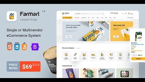 How to Install Farmart - Single or Multivendor Laravel eCommerce System Nulled (Localhost & Hosting)